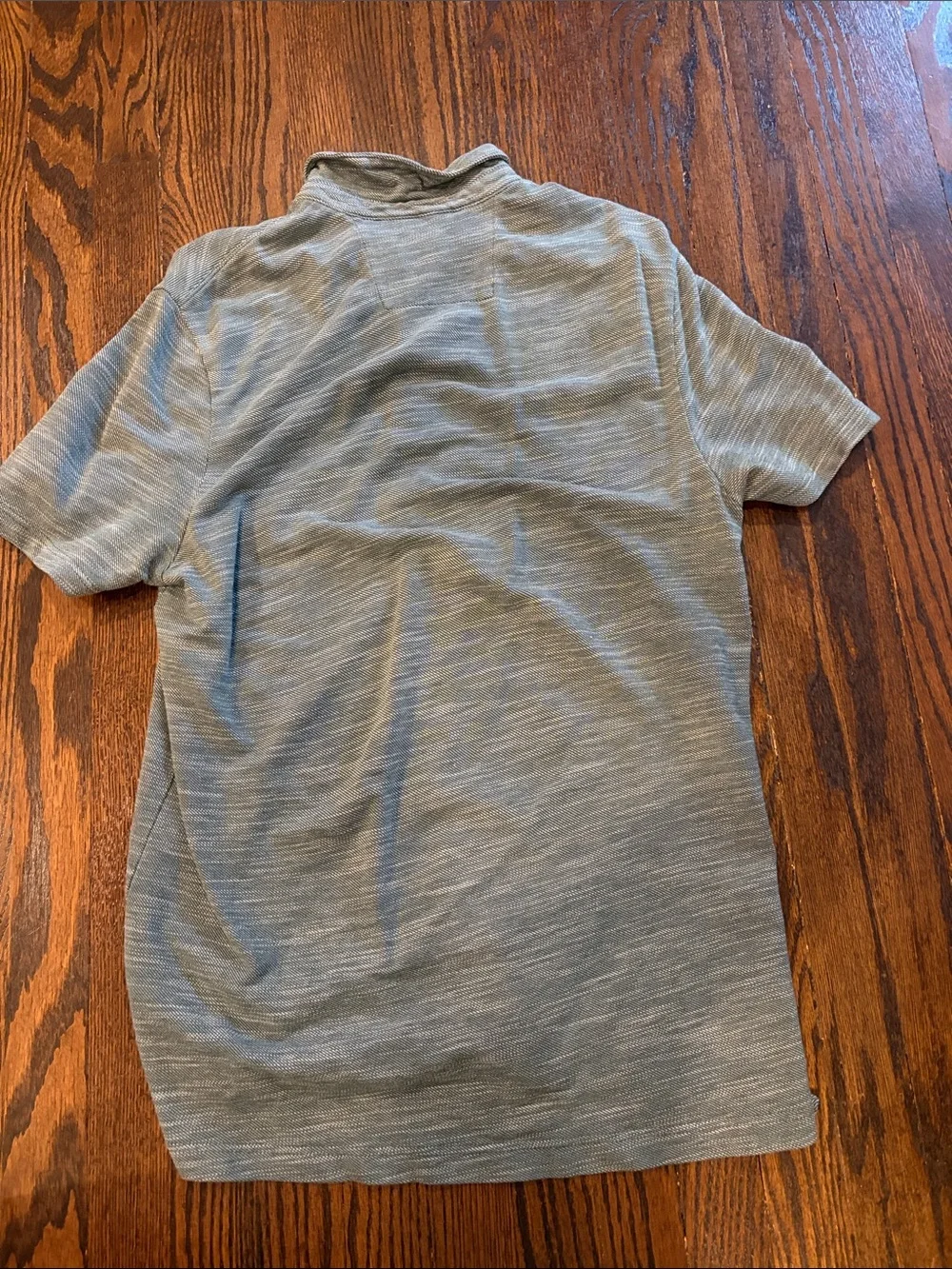 Banana Republic Men's Casual Green Heathered Polo Shirt